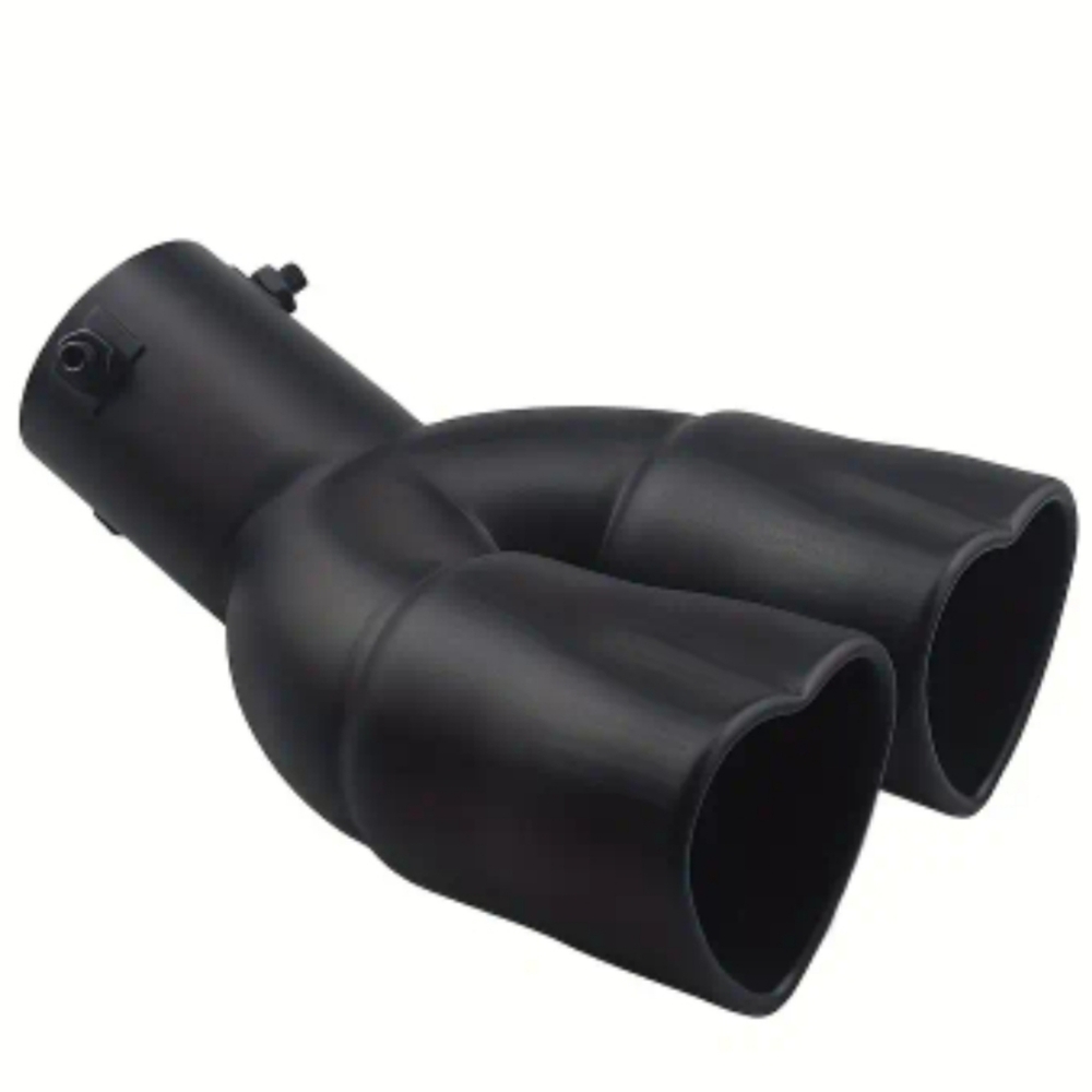 New Stainless steel double Heart Bent Exhaust Muffler Choose Color 2.5" Inlet